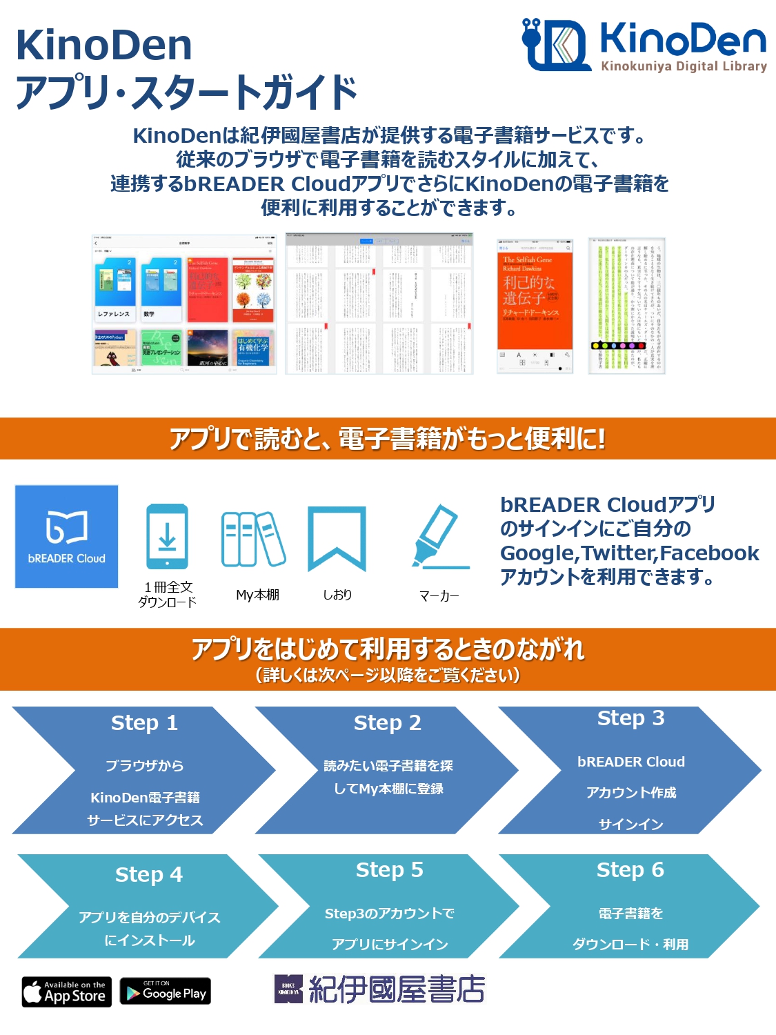 電子書籍KinoDen・オーディオブックの便利な使い方について